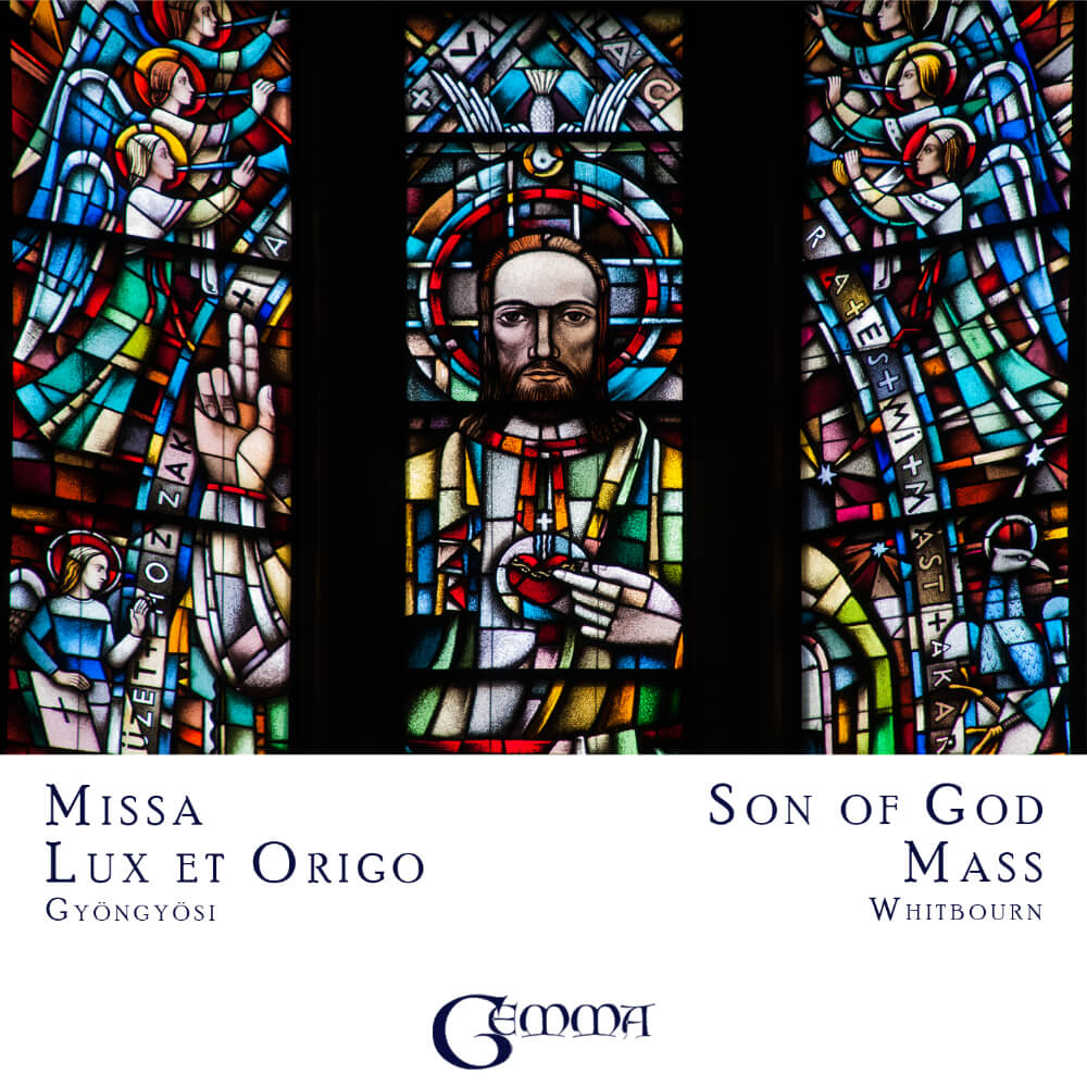 A Missa / Mass lemez borítója, amin egy színes templomi üvegablak látható.